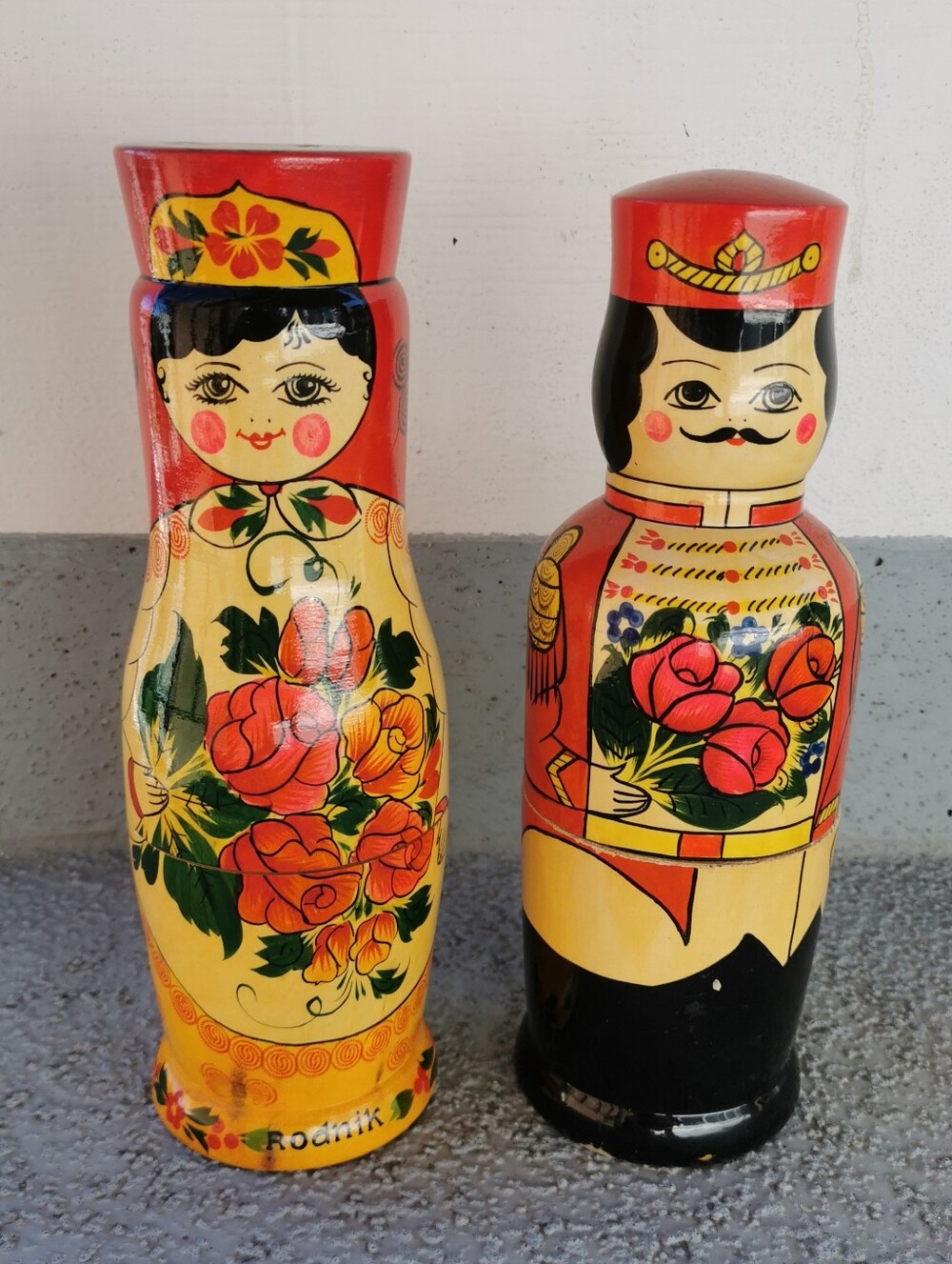 Vintage Russian Matryoshka Bottle Holders